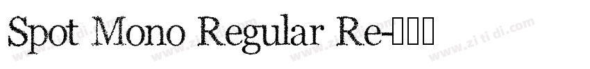 Spot Mono Regular Re字体转换